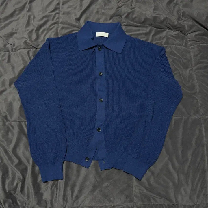 [BUNJANG] Mina Br 캐시미어 Cardigan / [L] 미나브 캐시미어 하찌 카라 가디건 클래식 블루