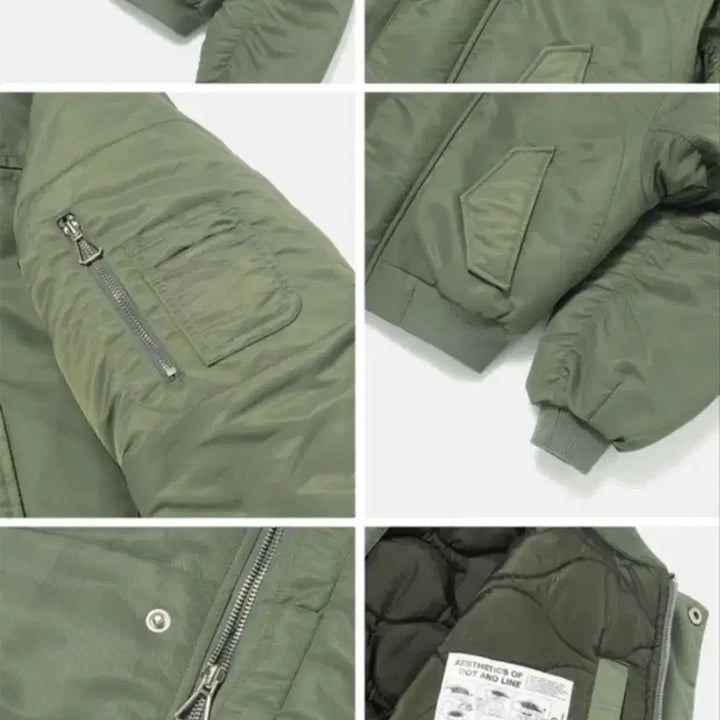 [BUNJANG] D.Thirtyone Padded MA-1 Bomber Jacket Olive / 디써티원 패디드 MA-1 봄버 자켓 올리브