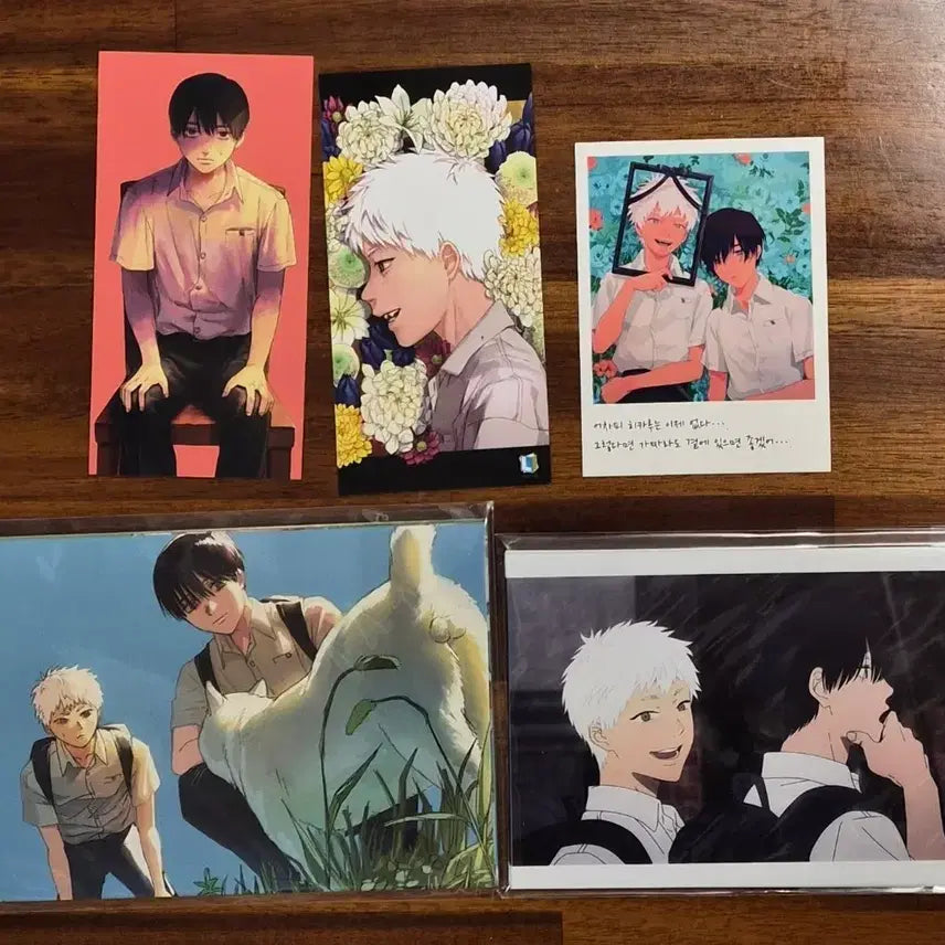 [BUNJANG] Hikaru ga Shinda Natsu Postcard Set &amp; Keychain Set (First Edition Bonus) / 히죽여 히카루가 죽은 여름 엽서 세트 초판 부록 agf 포카 키링 굿즈