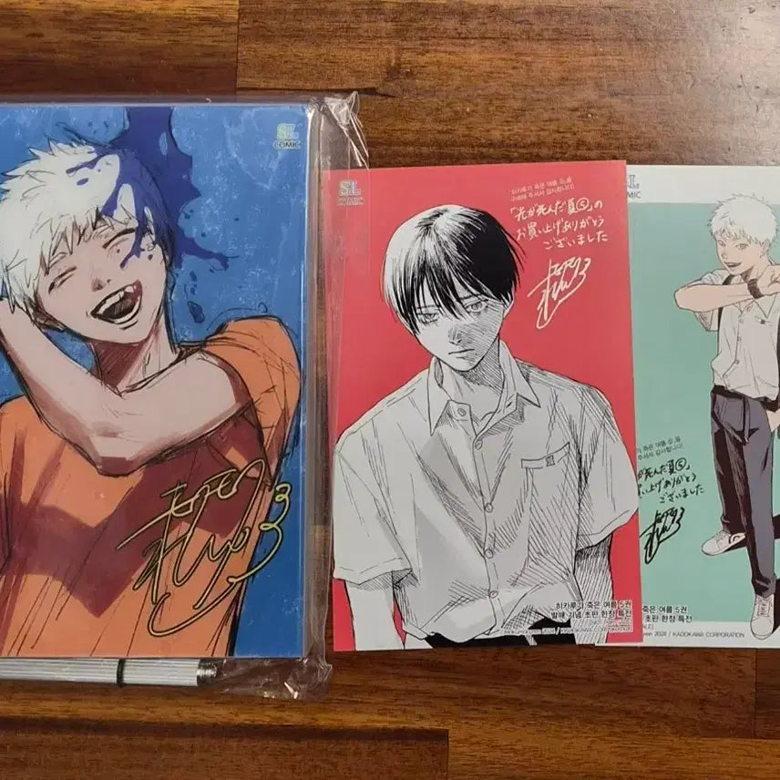[BUNJANG] Hikaru ga Shinda Natsu Postcard Set &amp; Keychain Set (First Edition Bonus) / 히죽여 히카루가 죽은 여름 엽서 세트 초판 부록 agf 포카 키링 굿즈
