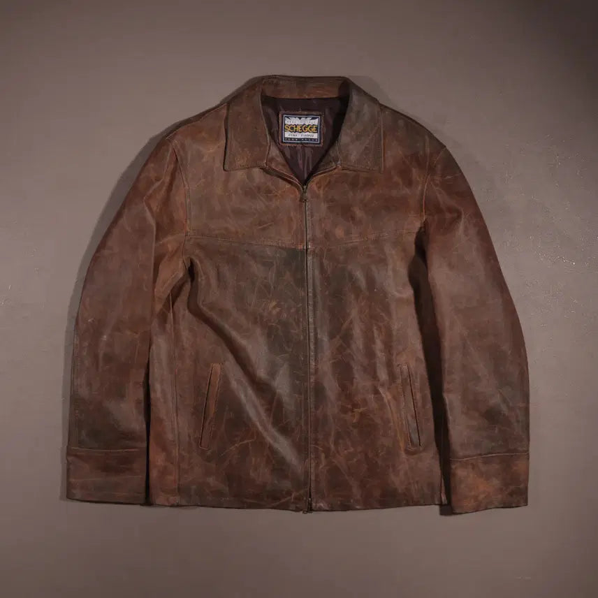 [BUNJANG] SCHEGGE Western Leather Jacket C104 / SCHEGGE 웨스턴 레더 자켓 C104