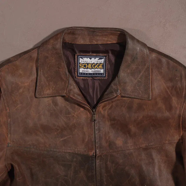 [BUNJANG] SCHEGGE Western Leather Jacket C104 / SCHEGGE 웨스턴 레더 자켓 C104