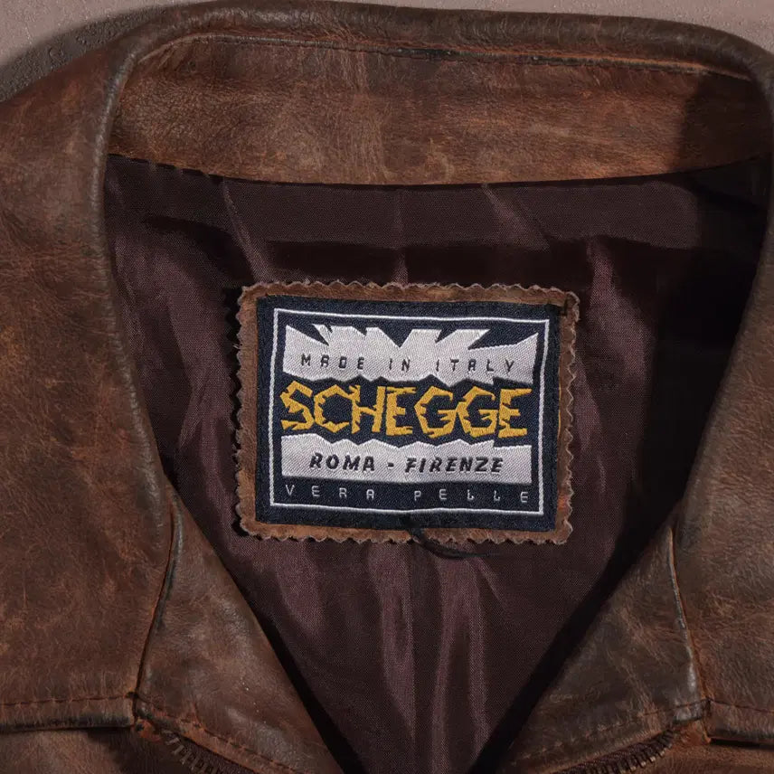 [BUNJANG] SCHEGGE Western Leather Jacket C104 / SCHEGGE 웨스턴 레더 자켓 C104