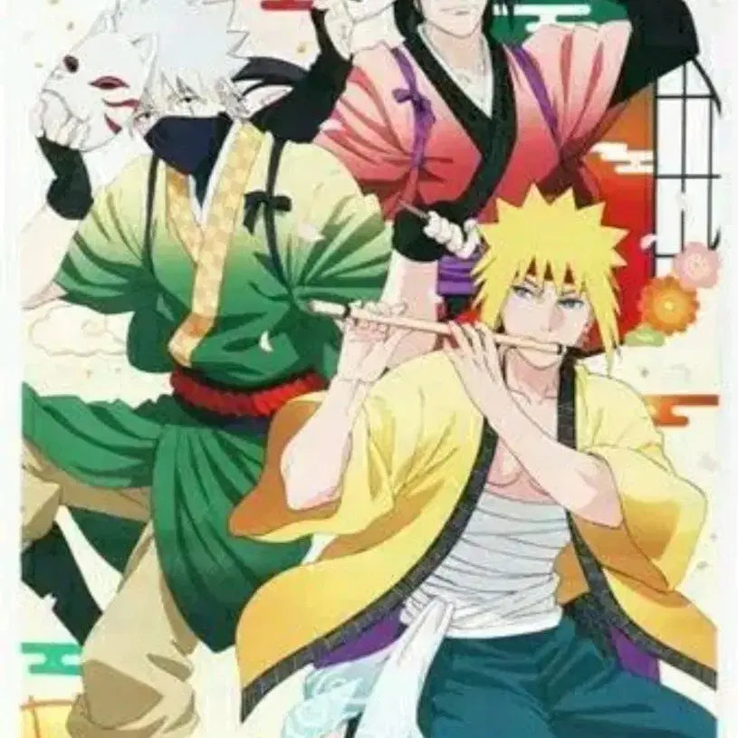 [BUNJANG] Naruto Official Kakashi Itachi Minato Tapestry (Sealed) / 나루토 공식 카카시 이타치 미나토 태피스트리 미개봉