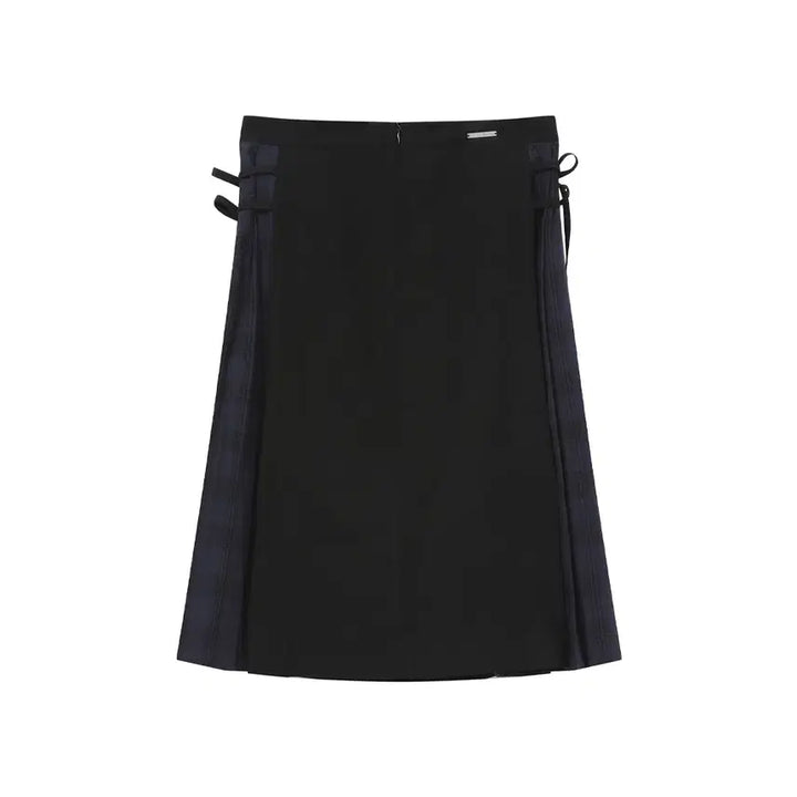 [SOLD OUT] 미세키서울 Side bow pleats midi skirt BLACK