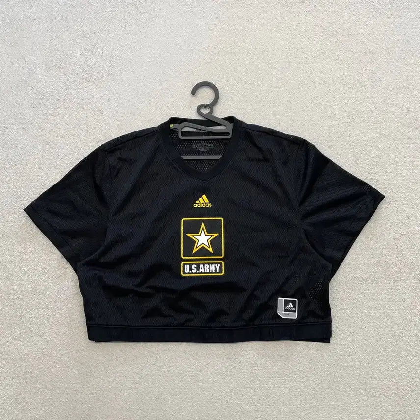 [BUNJANG] Adidas Army Cropped Rugby Jersey / 아디다스 여성 아미 크롭 반팔져지 럭비