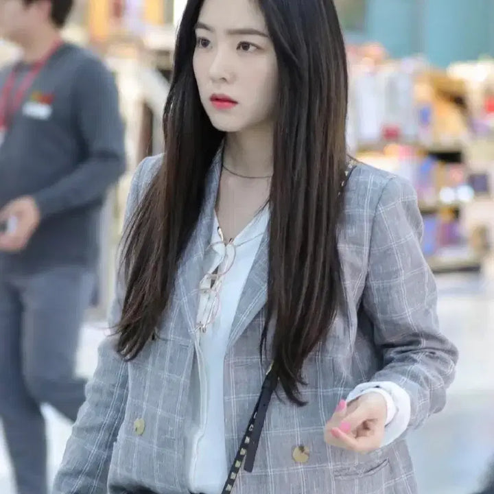 [BUNJANG] Sandro Irene Check Linen Blazer / [아이린 착용]새제품 산드로(Sandro) 정품 체크 더블 린넨 여성