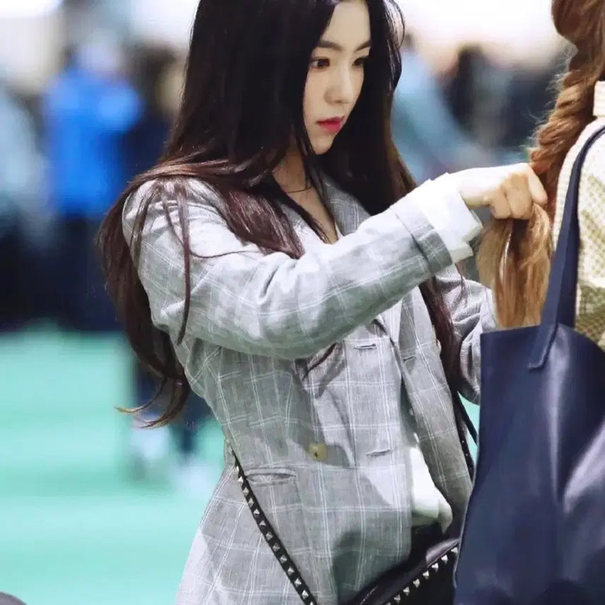 [BUNJANG] Sandro Irene Check Linen Blazer / [아이린 착용]새제품 산드로(Sandro) 정품 체크 더블 린넨 여성
