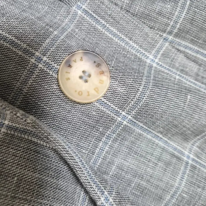 [BUNJANG] Sandro Irene Check Linen Blazer / [아이린 착용]새제품 산드로(Sandro) 정품 체크 더블 린넨 여성