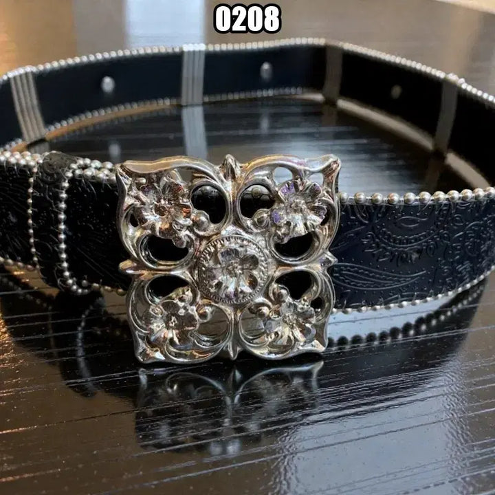[BUNJANG] Vintage Rock Chic Leather Belt / 빈티지 락시크 소가죽 벨트