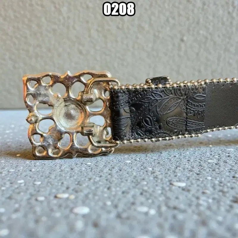 [BUNJANG] Vintage Rock Chic Leather Belt / 빈티지 락시크 소가죽 벨트