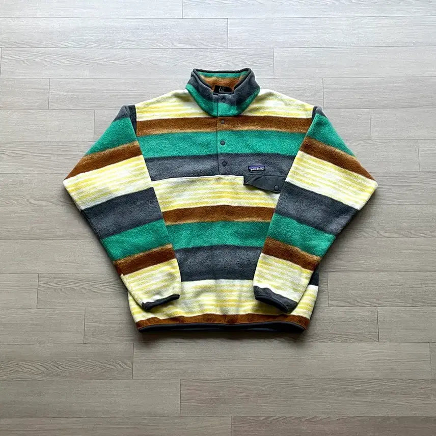 [BUNJANG] Patagonia Synchilla Stripe Fleece Jacket / 파타고니아 신칠라 스트라이프 패턴 플리스 자메이카 patagonia