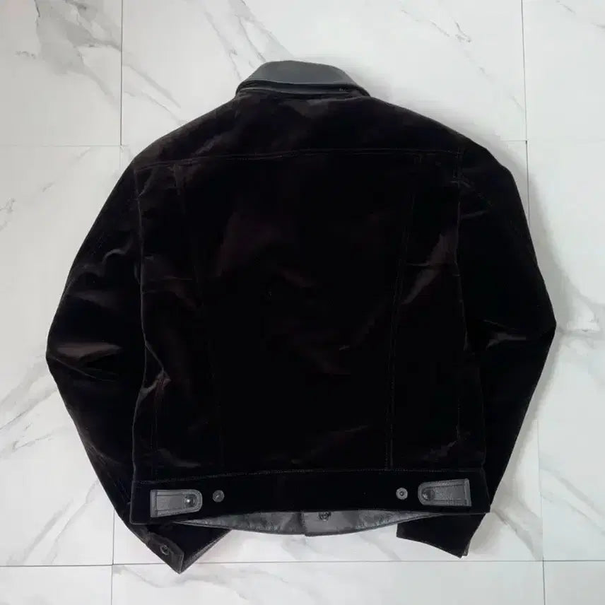 [BUNJANG] Tom Ford Leather Velvet Western Trucker Jacket / 새상품급 톰포드 레더 벨벳 웨스턴 트러커 자켓 50 정품택O