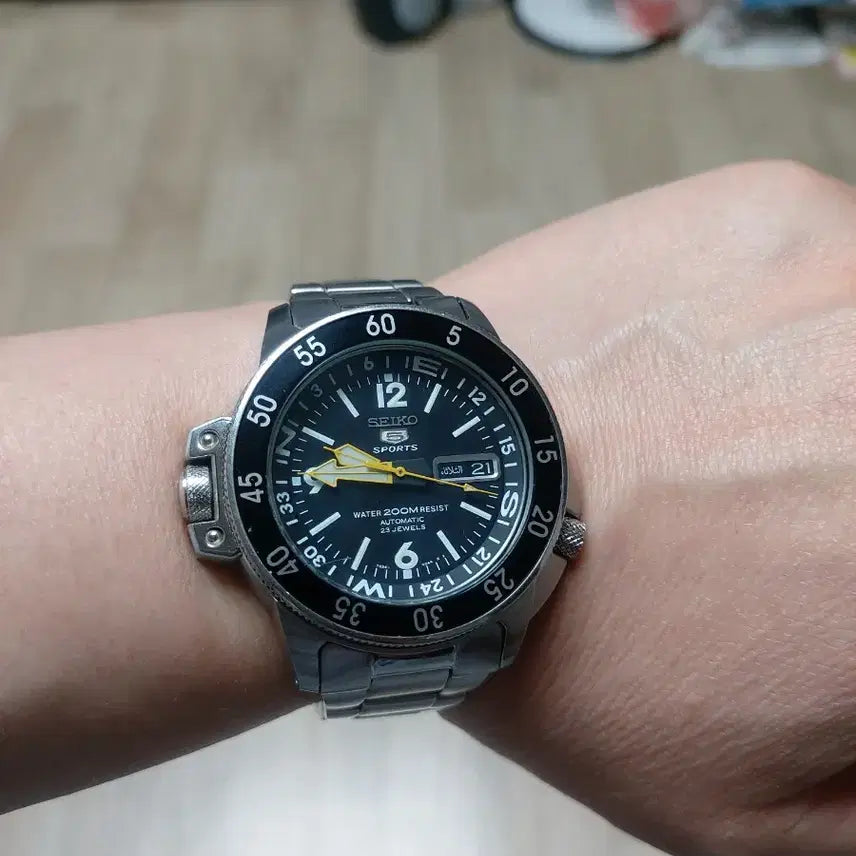 [BUNJANG] Seiko 5 Sports Automatic Black Metal Watch / 세이코 5 스포츠 오토매틱 블랙 메탈 시계