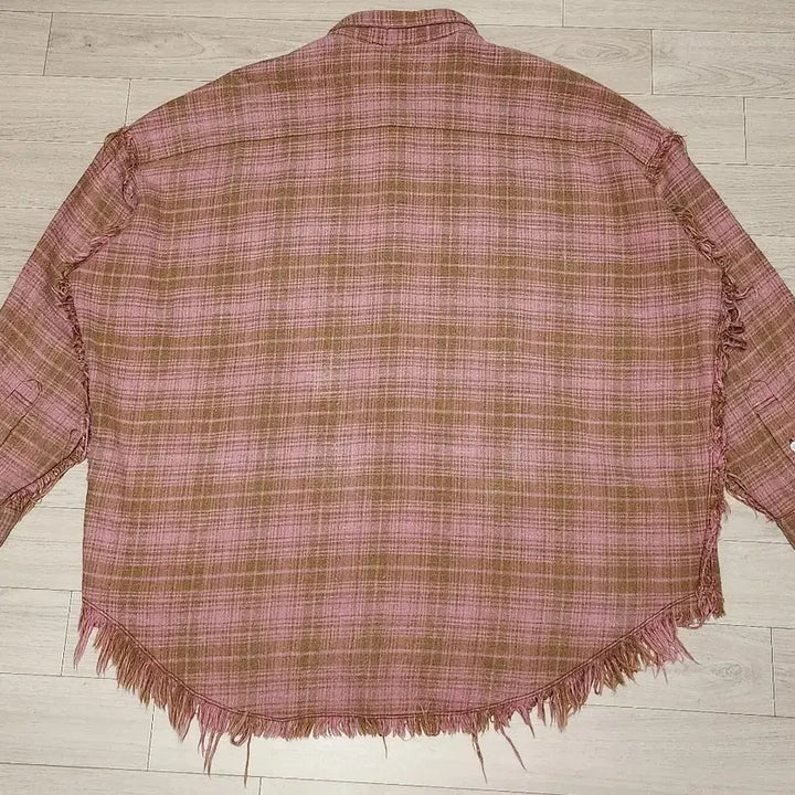 [BUNJANG] R13 Shred Sim Dropneck Shirt / R13 알써틴 슈레드 심 드랍넥 셔츠 핑크 체크 r13셔츠