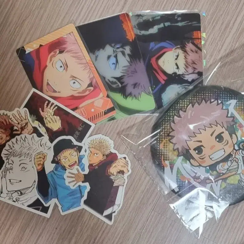 [BUNJANG] Jujutsu Kaisen Official &amp; Unofficial Goods Bundle Set / 주술회전 공식 비공식 굿즈 공굿 비공굿 일괄 파샤 포카 엽서 키링 뱃지