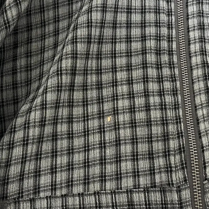 [BUNJANG] Pahi Some Checkered See-through Zip-up Charcoal L / 파히섬 체크 시스루 집업 쿨 챠콜 L 택포