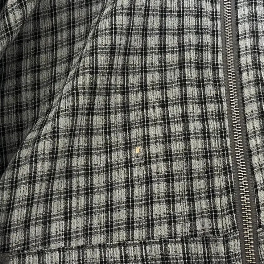 [BUNJANG] Pahi Some Checkered See-through Zip-up Charcoal L / 파히섬 체크 시스루 집업 쿨 챠콜 L 택포