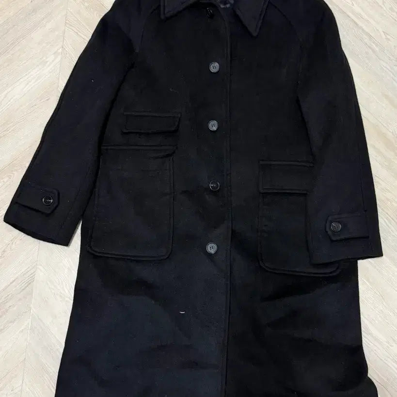 [BUNJANG] La Farge Store Woolrich Balmacaan Overcoat (Black) L / 라퍼지스토어 울리치 발마칸 오버 코트 (블랙)