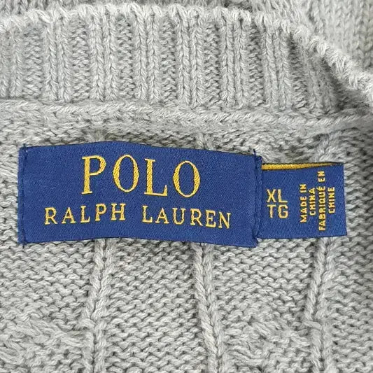[BUNJANG] Polo Ralph Lauren XL Cable Knit Sweater / 남성XL>폴로 랄프로렌 꽈배기케이블니트