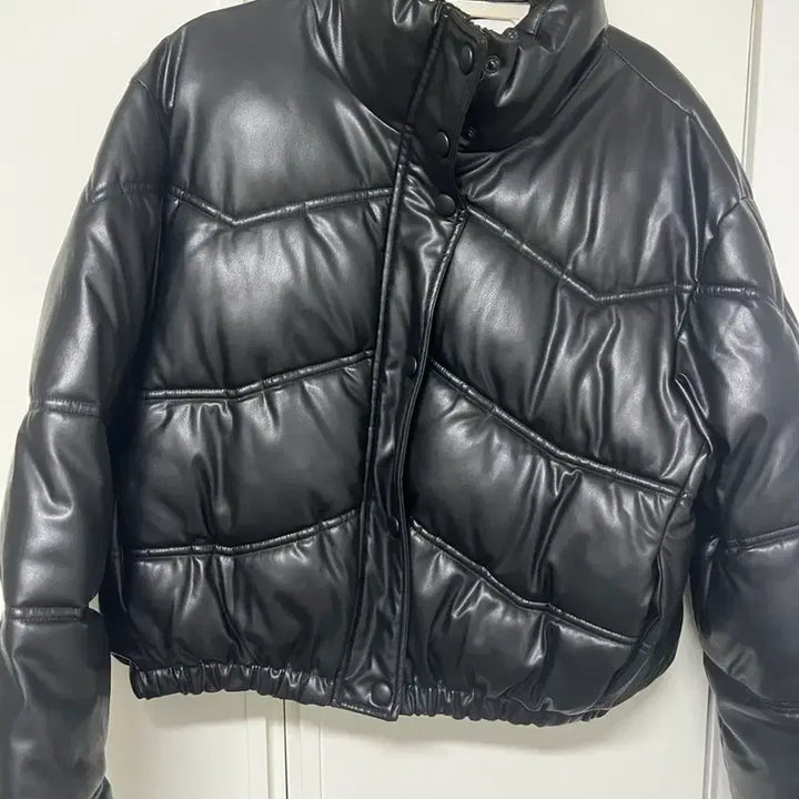 [BUNJANG] Zara Leather Padded Jacket / 자라 레더패딩s