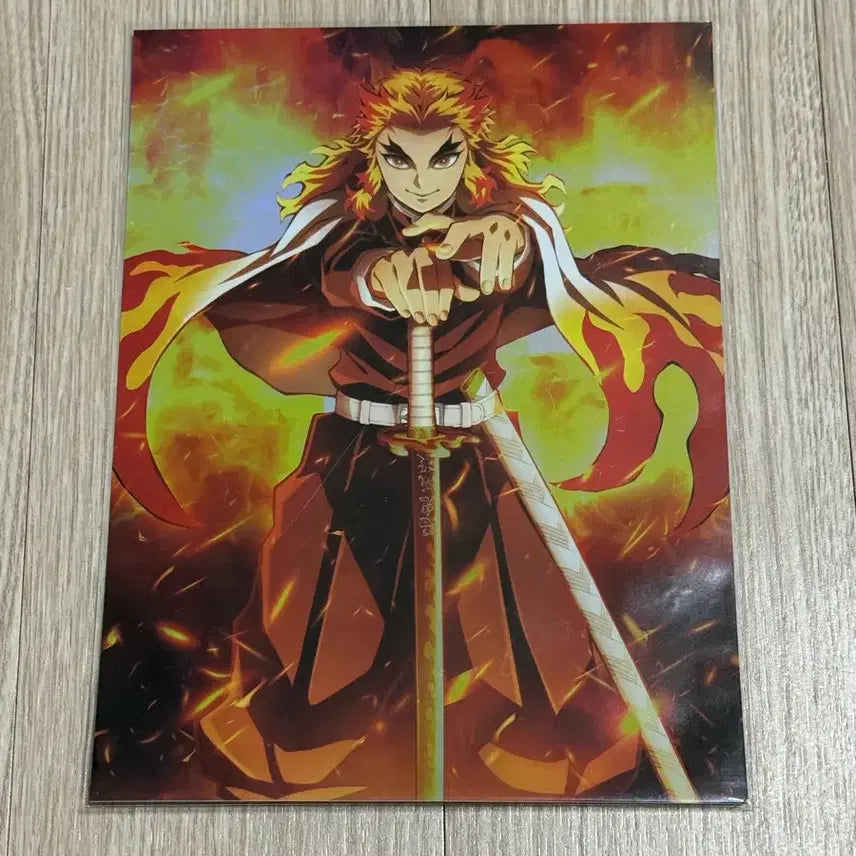[BUNJANG] Demon Slayer Rengoku Special Art Card (Sealed) / [미개봉] 귀멸의 칼날 무한열차 특전 렌고쿠 스페셜 아트카드