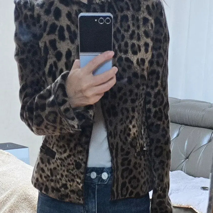 [BUNJANG] Dolce & Gabbana Leopard Wool Jacket / 돌체앤가바나 레오파드 울자켓