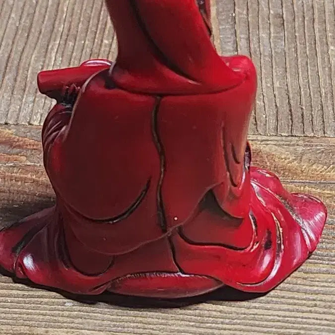 [BUNJANG] Unspecified Buddhist Statue / 적색 관음상 주칠 불상 조각 장식품