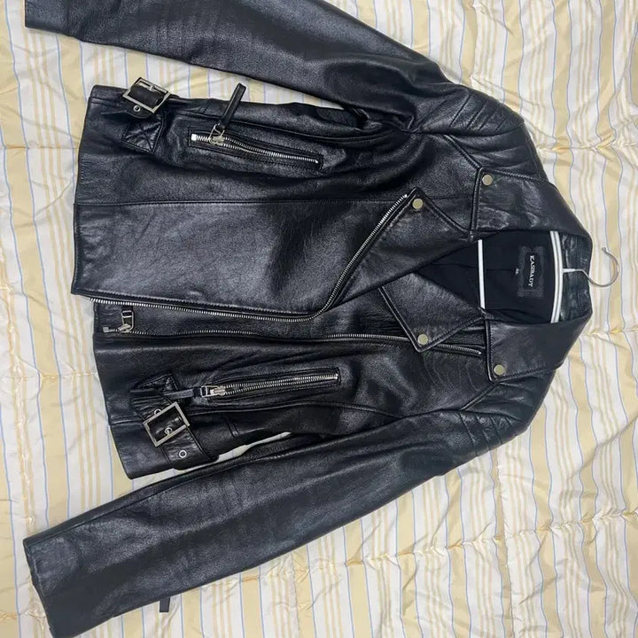 [BUNJANG] Leather Rider Jacket 66 Size / 양가죽 라이더 자켓 66사이즈