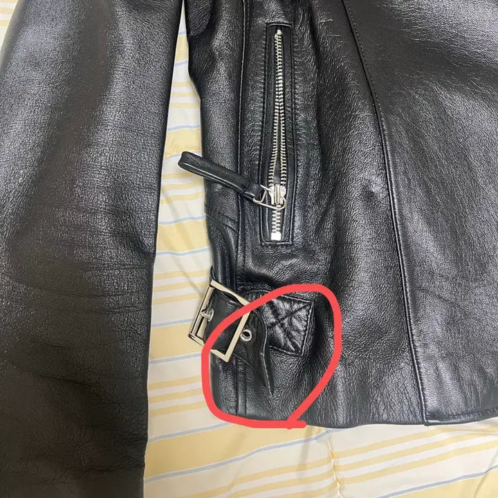 [BUNJANG] Leather Rider Jacket 66 Size / 양가죽 라이더 자켓 66사이즈