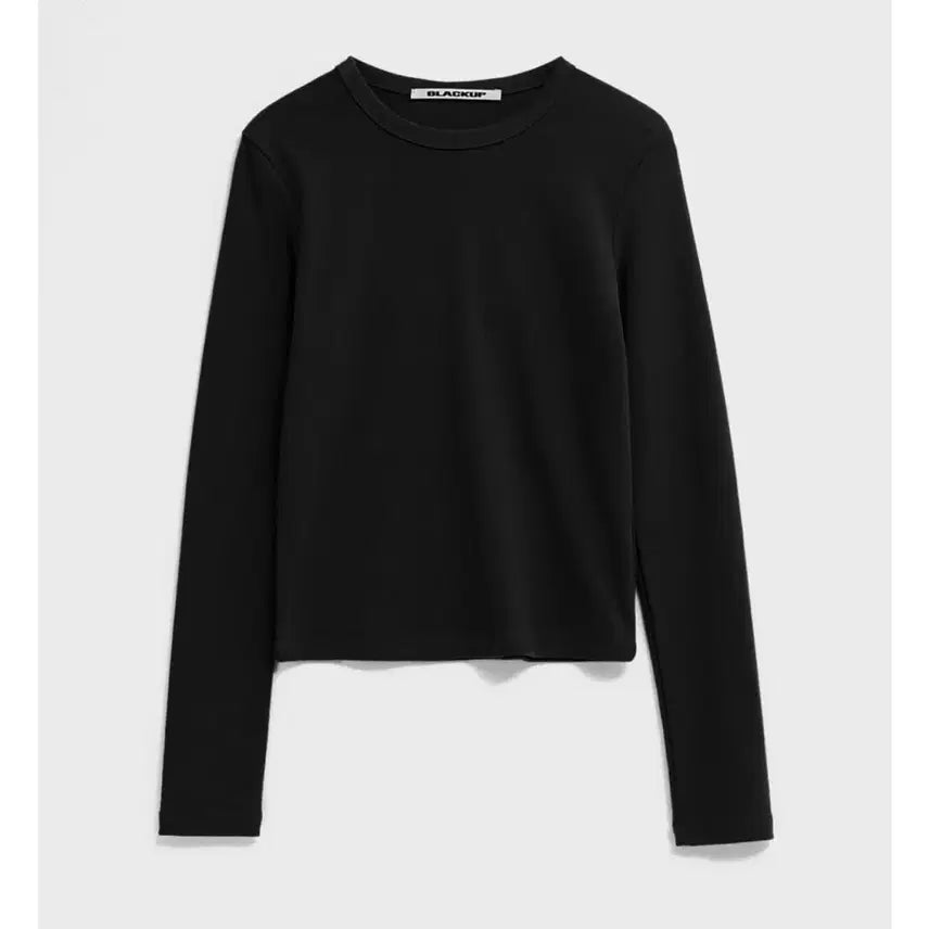 [SOLD OUT] 블랙업 비베이직 스탠다드 라운드 긴팔티 블랙 M