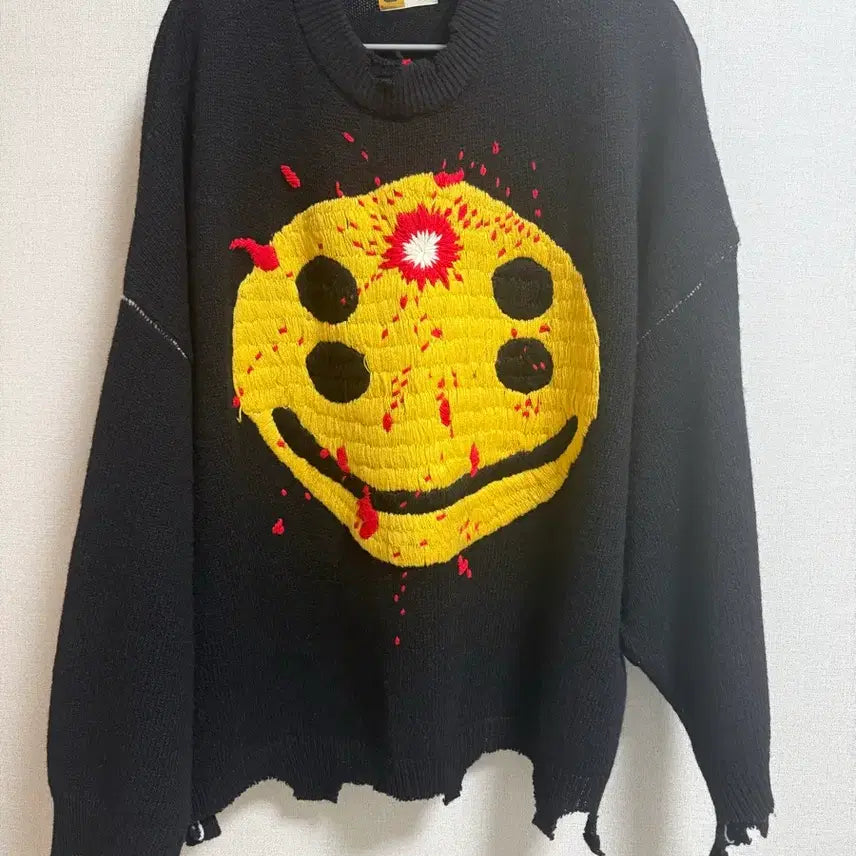 [BUNJANG] Saint Michael CPFM Smile Knit / 세인트 미카엘 CPFM 스마일 니트