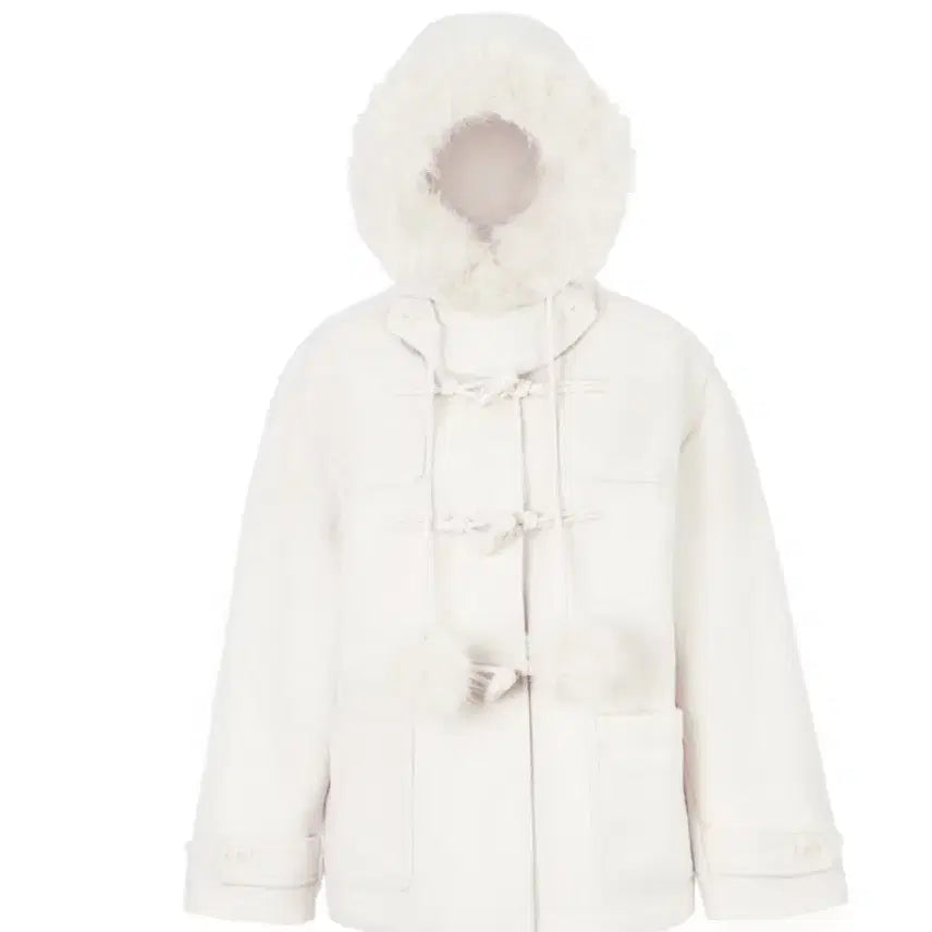 [BUNJANG] Aidang Club Pom-pom Half Coat / 아이당 클럽 폼폼하프 코트