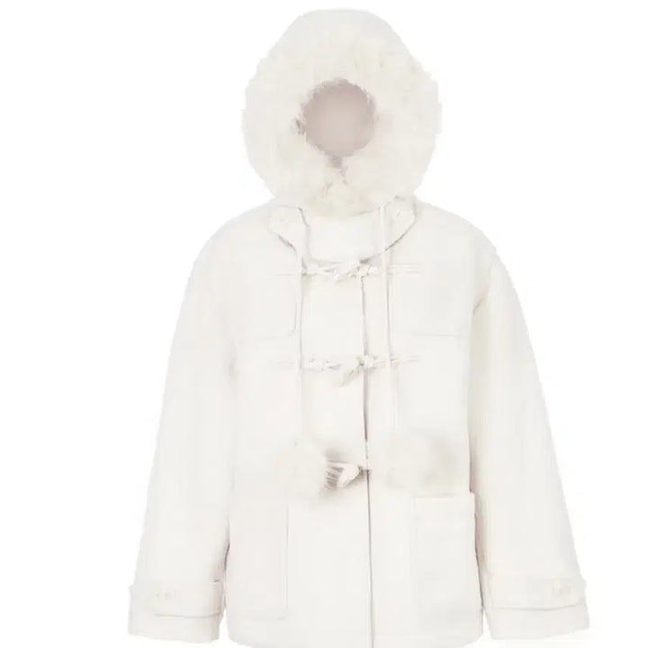 [BUNJANG] Aidang Club Pom-pom Half Coat / 아이당 클럽 폼폼하프 코트