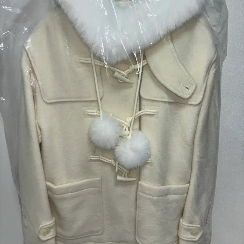 [BUNJANG] Aidang Club Pom-pom Half Coat / 아이당 클럽 폼폼하프 코트