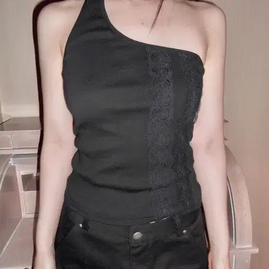 [BUNJANG] Chemec Lace Halter Top / chemec 체메씨 레이스 홀터 탑