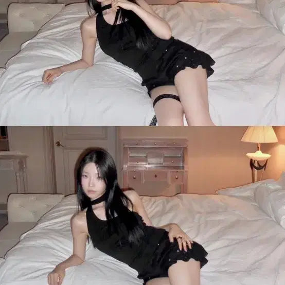 [BUNJANG] Chemec Lace Halter Top / chemec 체메씨 레이스 홀터 탑