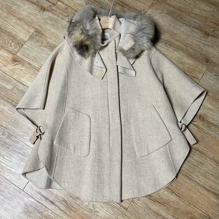 [BUNJANG] Jigott Handmade Wool Cape Coat (Beige) / 핸드메이드망토 울코트 지고트