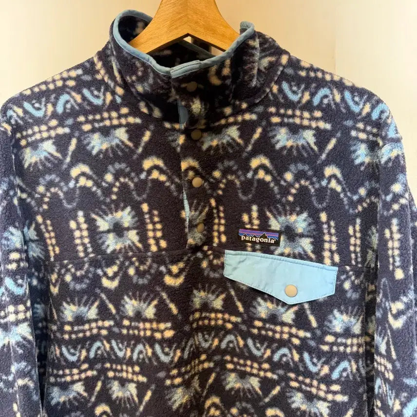 [BUNJANG] Patagonia Synchilla Aztec Navy Blue XL Fleece Pullover / Patagonia]파타고니아 신칠라 아즈텍 네이비 블루 XL