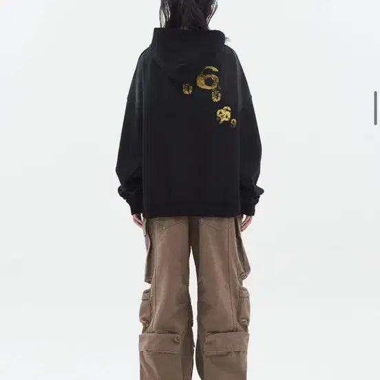 [BUNJANG] Dominant 666 Black Hooded Zip-up Jacket (L) / 도미넌트 666 헤어 후드 집업 블랙 L사이즈