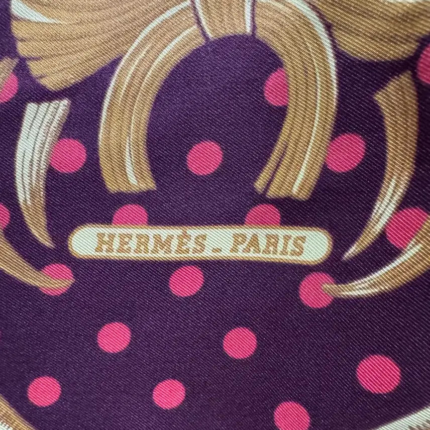 [BUNJANG] Hermès Silk Scarf Burgundy Tiger / 에르메스 실크 스카프 버건디 호랑이 정품