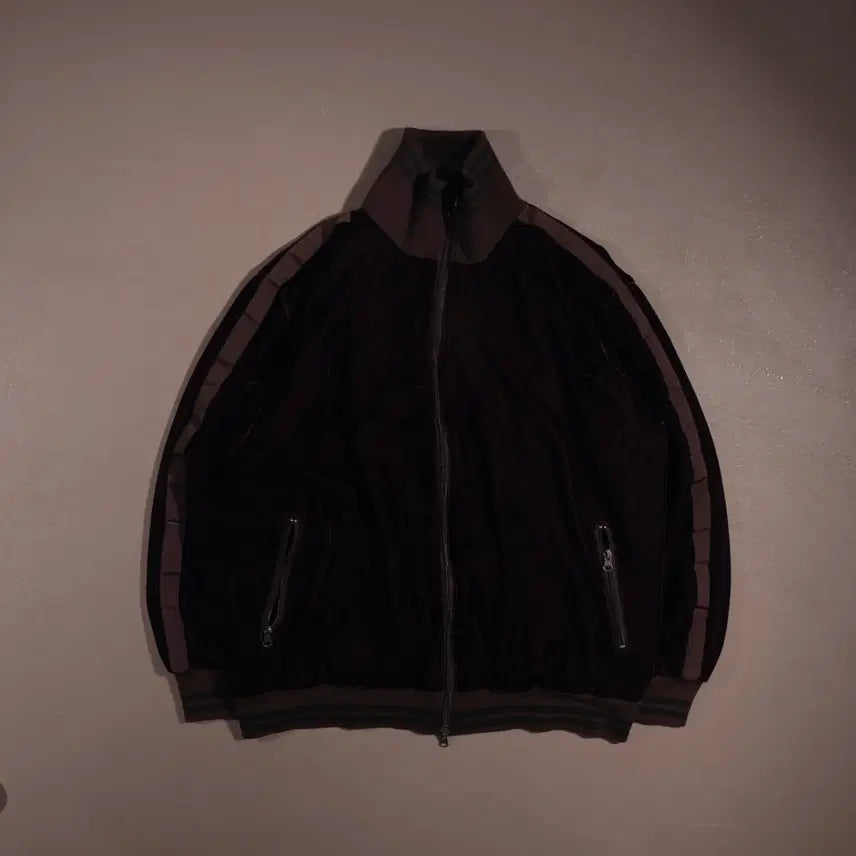 [BUNJANG] CLUMSY HANDS Velvet Side Line Zip-up Jacket / CLUMSY HANDS 벨벳 사이드라인 집업 C134