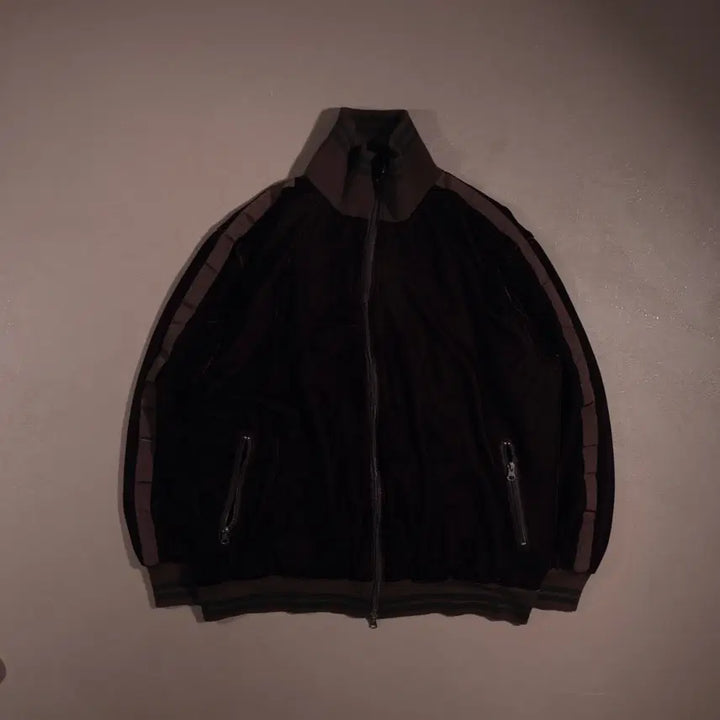 [BUNJANG] CLUMSY HANDS Velvet Side Line Zip-up Jacket / CLUMSY HANDS 벨벳 사이드라인 집업 C134