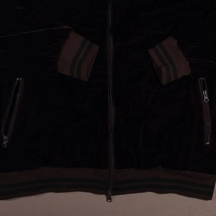 [BUNJANG] CLUMSY HANDS Velvet Side Line Zip-up Jacket / CLUMSY HANDS 벨벳 사이드라인 집업 C134
