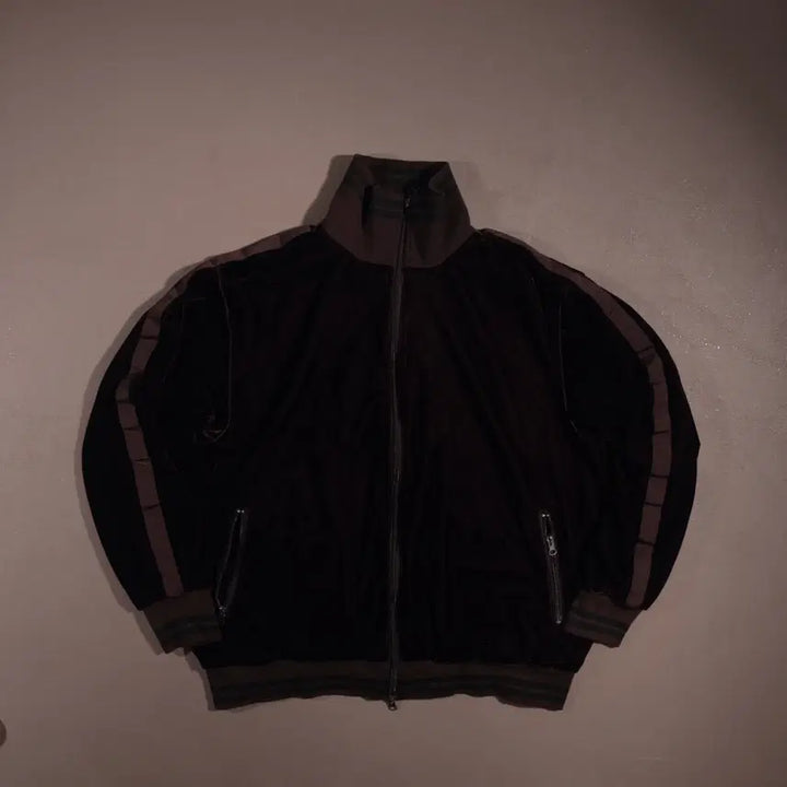 [BUNJANG] CLUMSY HANDS Velvet Side Line Zip-up Jacket / CLUMSY HANDS 벨벳 사이드라인 집업 C134