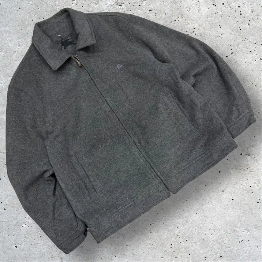 [BUNJANG] Burberry C830 Jacket / [L] 버버리 그레이 울 집업 블루종 자켓 C830