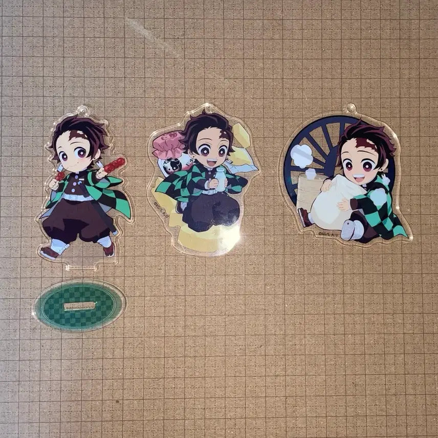 [BUNJANG] Demon Slayer Tanjiro Acrylic Keyring Bundle Set / 일괄 귀멸의 칼날 탄지로 아크릴 키링 스탠드 전집중전