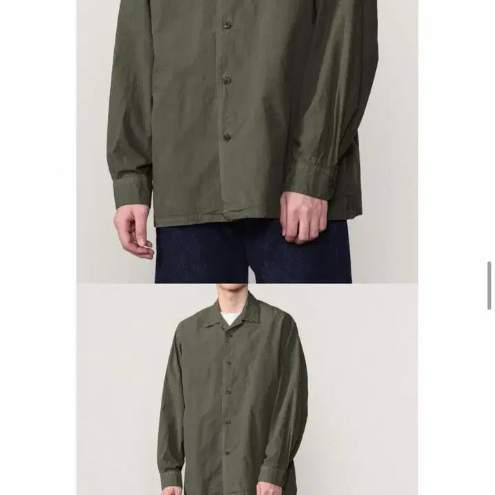 [BUNJANG] ORCIVAL Olive Cotton Poplin Long Sleeve Shirt / (새상품) ORCIVAL 올리브색 셔츠 판매합니다.