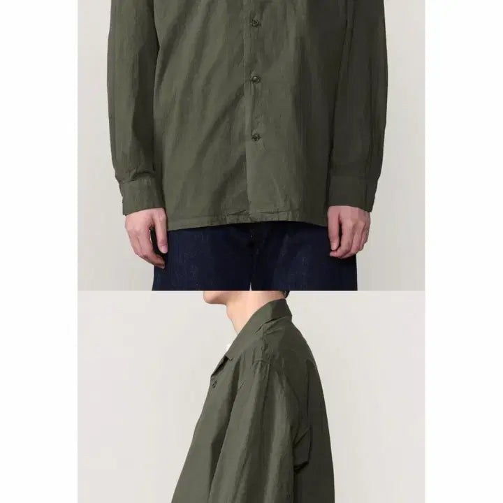 [BUNJANG] ORCIVAL Olive Cotton Poplin Long Sleeve Shirt / (새상품) ORCIVAL 올리브색 셔츠 판매합니다.