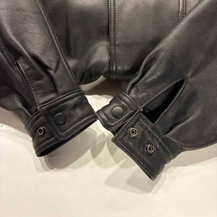 [BUNJANG] HAPPY C833 Leather Jacket / [XL] HAPPY 해피 블랙 양가죽 레더 자켓 C833